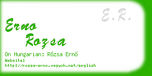 erno rozsa business card