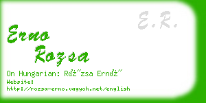 erno rozsa business card